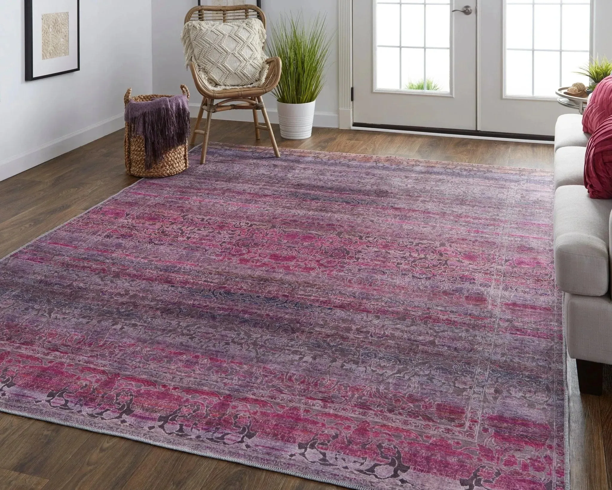 Voss VOS39H5F Pink/Purple Rug