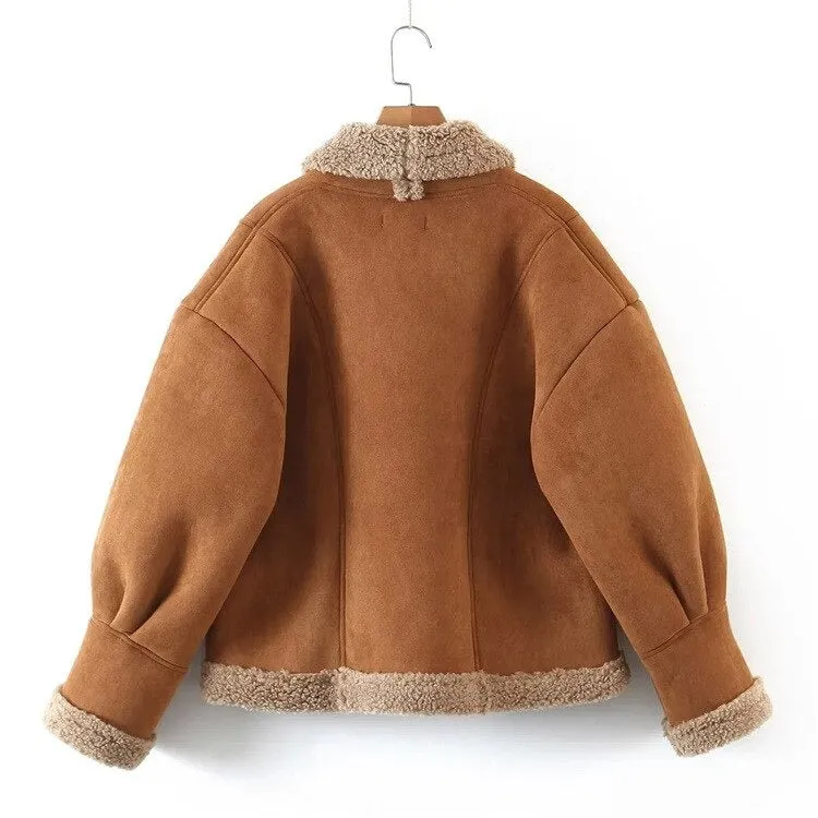 Women's Autumn/Winter Casual Turn Down Collar Jacket