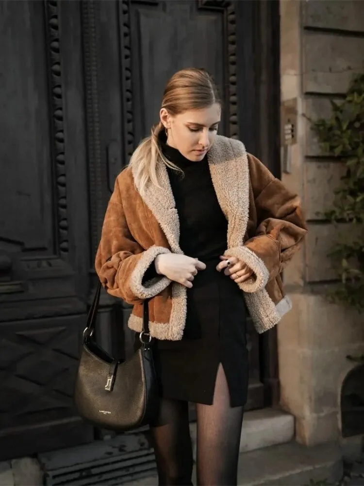 Women's Autumn/Winter Casual Turn Down Collar Jacket