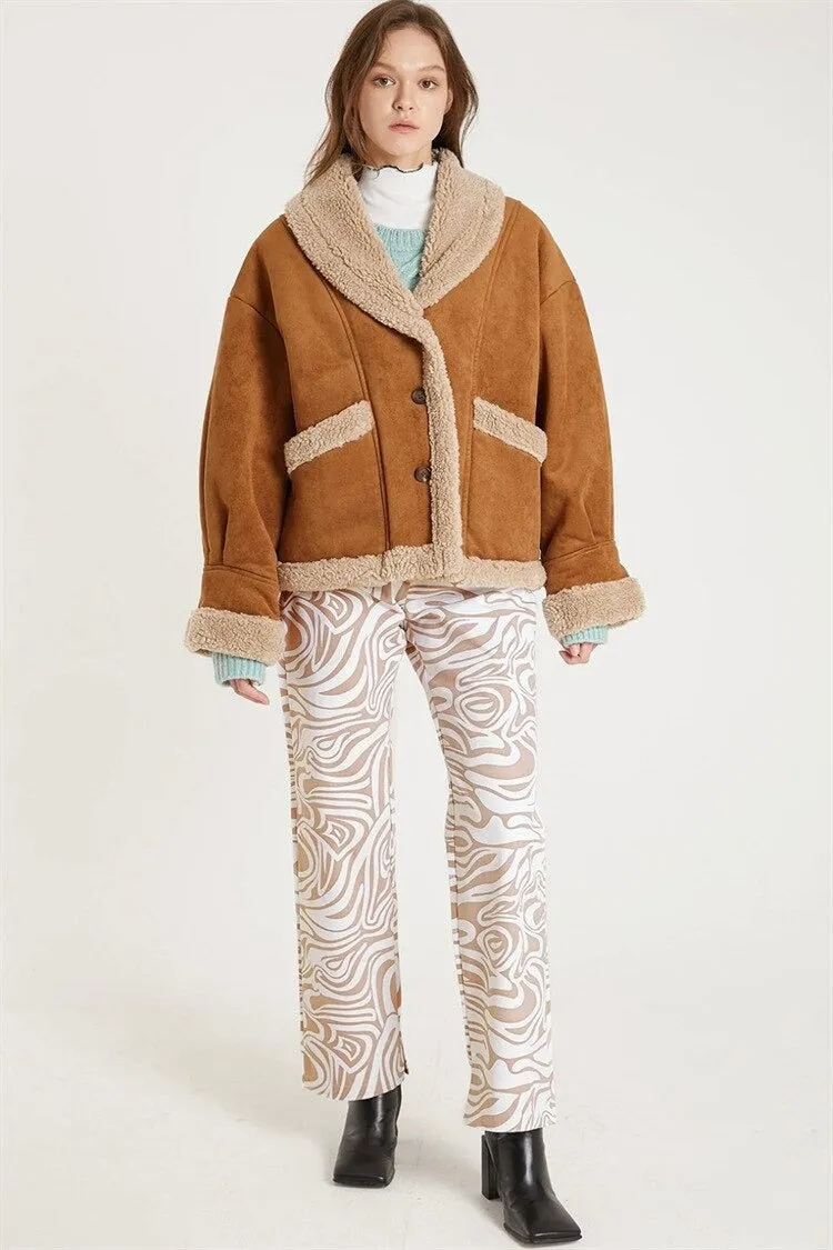 Women's Autumn/Winter Casual Turn Down Collar Jacket