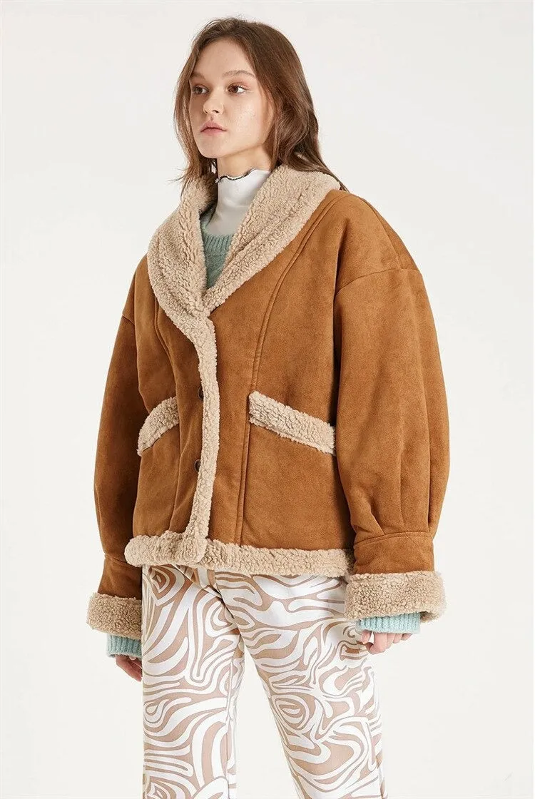 Women's Autumn/Winter Casual Turn Down Collar Jacket