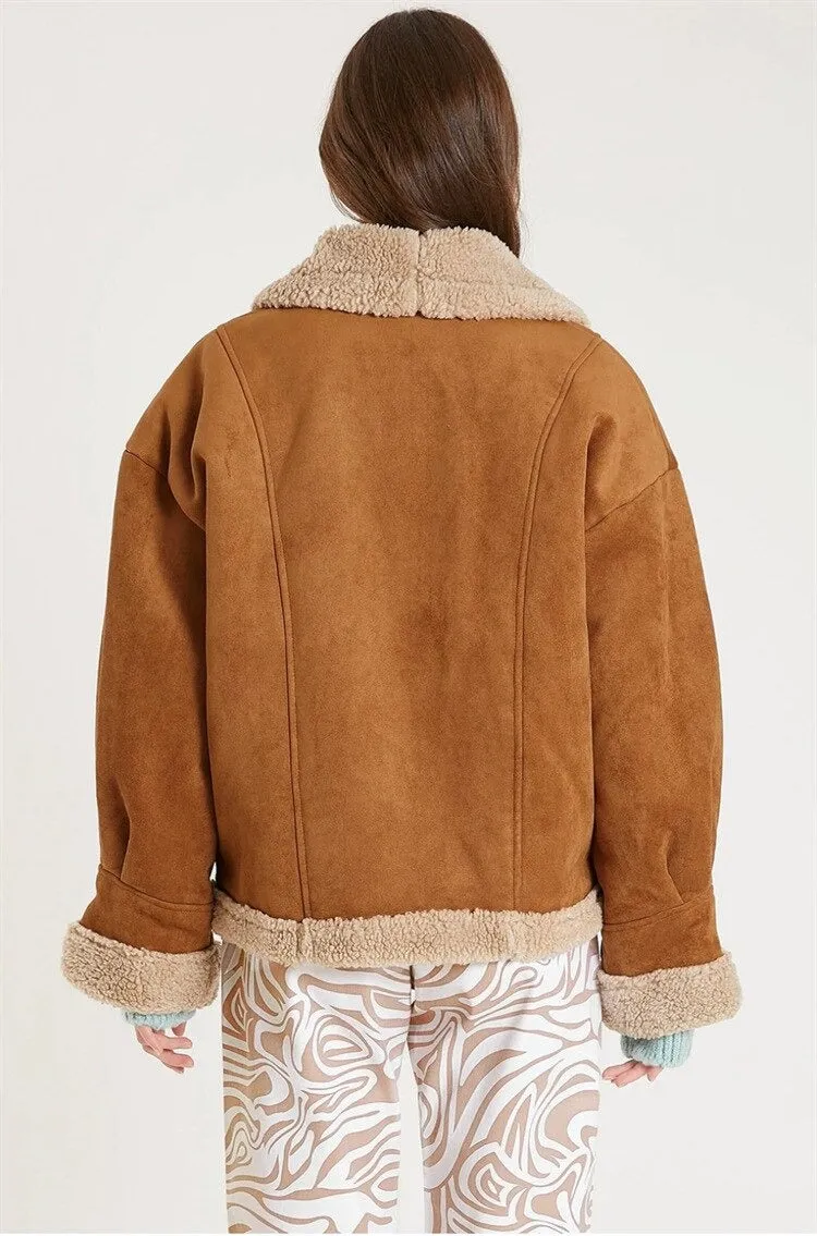 Women's Autumn/Winter Casual Turn Down Collar Jacket