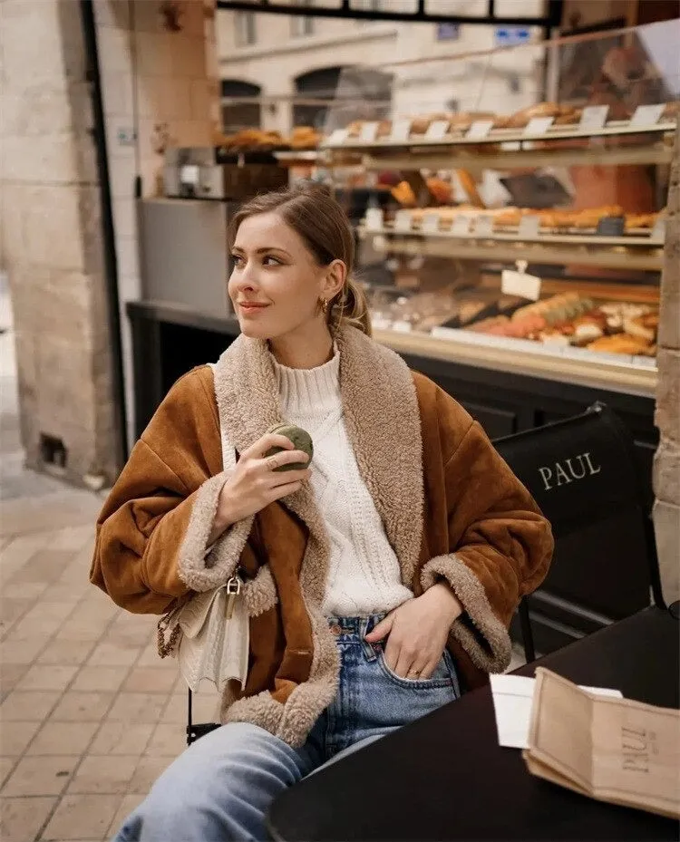 Women's Autumn/Winter Casual Turn Down Collar Jacket