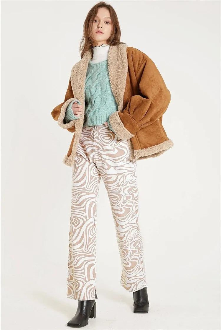 Women's Autumn/Winter Casual Turn Down Collar Jacket