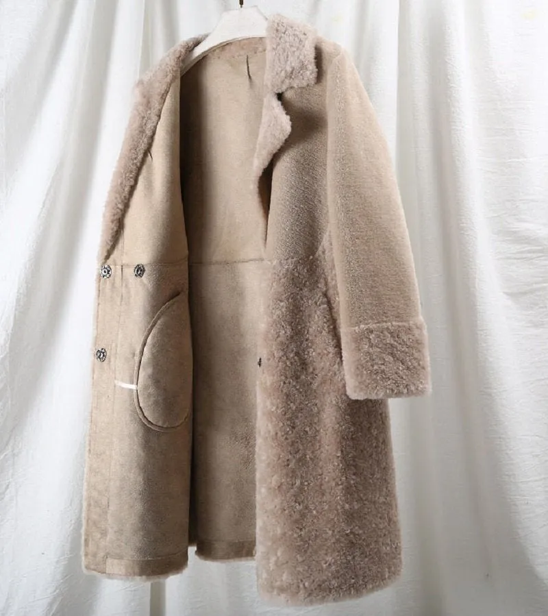 Women's Autumn/Winter Casual Warm Long Wool Slim Coat