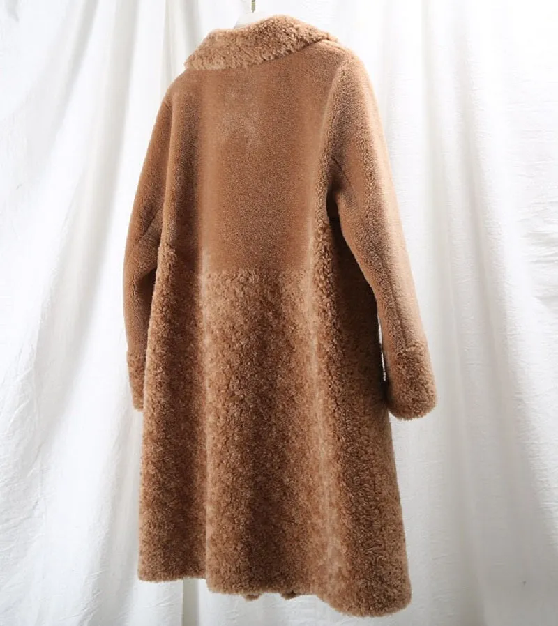 Women's Autumn/Winter Casual Warm Long Wool Slim Coat