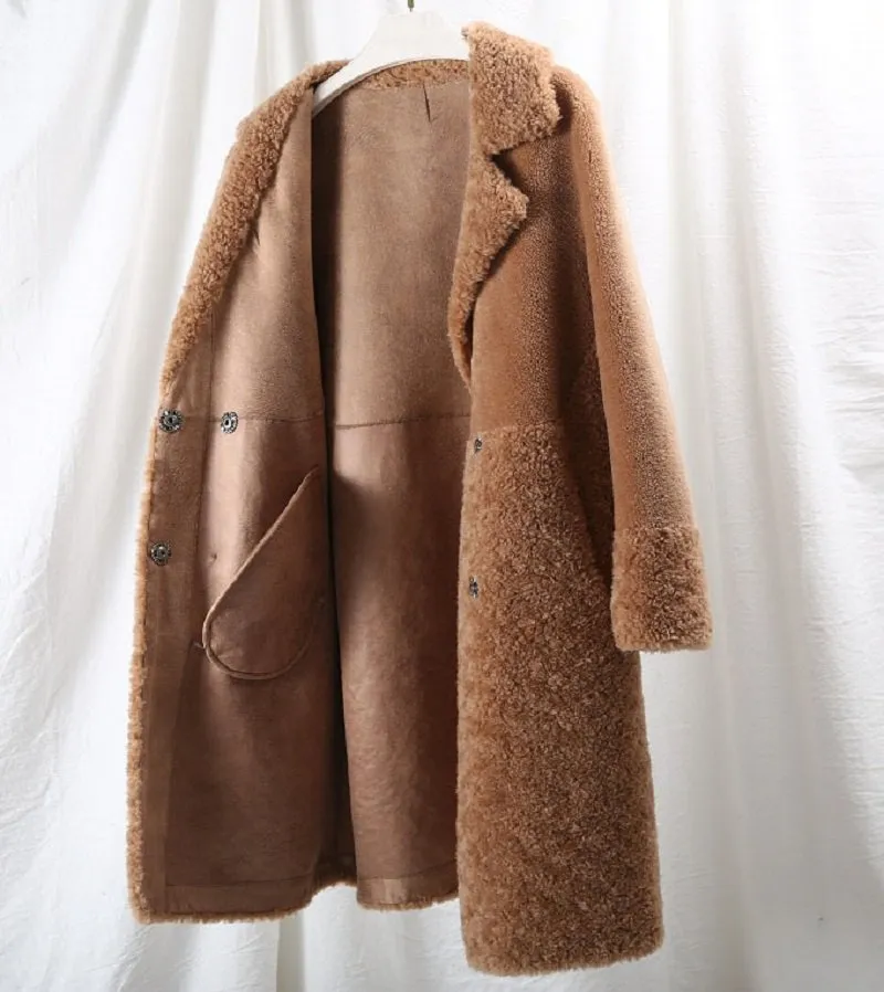 Women's Autumn/Winter Casual Warm Long Wool Slim Coat
