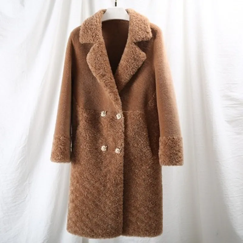 Women's Autumn/Winter Casual Warm Long Wool Slim Coat