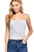 Womens-Basic Bandeau Elastic Cotton Jersey Tube Top