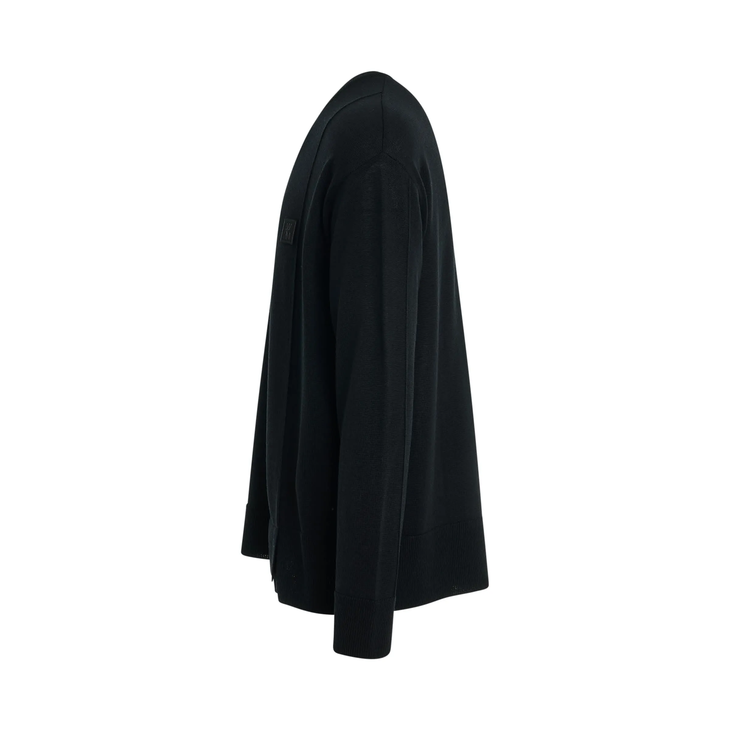 Wool Light Knit Sweater in Black