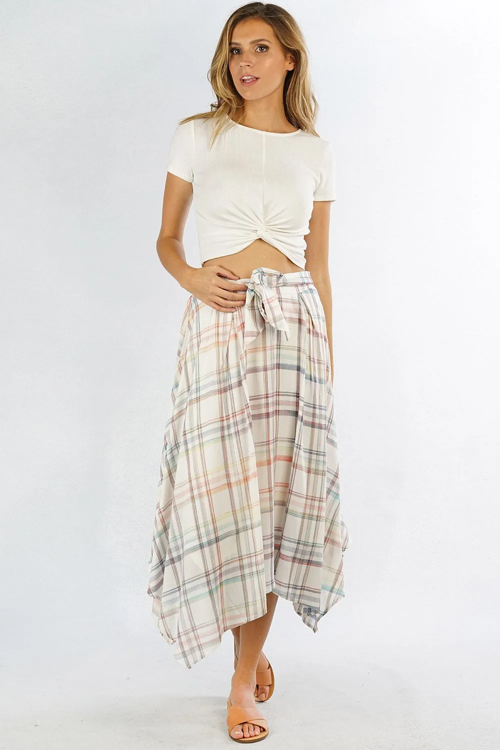 Yarn Dye Plaid Skirt